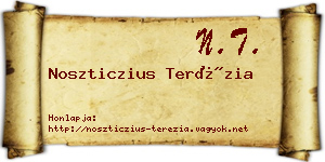 Noszticzius Terézia névjegykártya